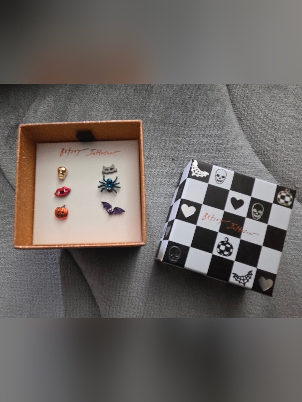 Brand New Betsey Johnson Mismatch Stud Earrings - Halloween
